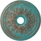 Ekena Millwork Rose and Ribbon Medallion (Canopies up to 4"), 23 5/8"OD x 4"ID x 1 1/2"P, Copper Green Patina CM23ROCGS - alternate 1